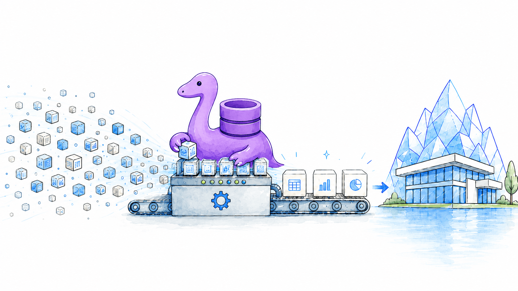 LakeOps compaction — small files through the Rust engine to organized output